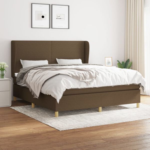 vidaXL &Kappa;&rho;&epsilon;&beta;ά&tau;&iota; Boxspring &mu;&epsilon; &Sigma;&tau;&rho;ώ&mu;&alpha; &Sigma;&kappa;&omicron;ύ&rho;&omicron; &Kappa;&alpha;&phi;έ 180x200 &epsilon;&kappa; &Upsilon;&phi;&alpha;&sigma;&mu;ά&tau;&iota;&nu;&omicron;