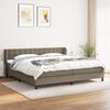 vidaXL &Kappa;&rho;&epsilon;&beta;ά&tau;&iota; Boxspring &mu;&epsilon; &Sigma;&tau;&rho;ώ&mu;&alpha; Taupe 200x200 &epsilon;&kappa;. &Upsilon;&phi;&alpha;&sigma;&mu;ά&tau;&iota;&nu;&omicron;