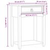 vidaXL Τραπέζι Κονσόλα Corona 55x35x73 εκ. από Μασίφ Ξύλο Πεύκου