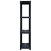 vidaXL Ραφιέρα Αποθήκευσης 4 Επιπέδων Μαύρη 61x30,5x130 εκ. Πλαστική