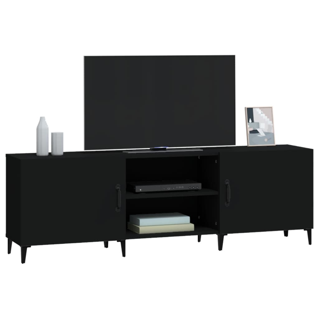 vidaXL Έπιπλο Τηλεόρασης Μαύρο 150x30x50 εκ. Επεξεργασμένο Ξύλο