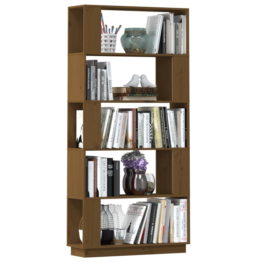 vidaXL Βιβλιοθήκη/Διαχωριστικό Χώρου Μελί 80x25x163,5 εκ. Μασίφ Ξύλο