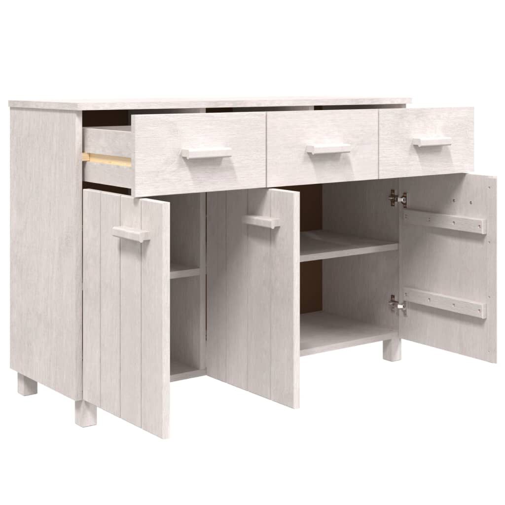 vidaXL Ντουλάπι HAMAR Λευκό 113 x 40 x 80 εκ. από Μασίφ Ξύλο Πεύκου