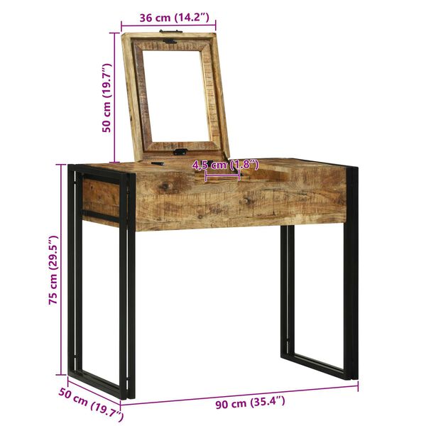 vidaXL Τραπέζι Αλλαγής 90x50x75 εκ. Ξύλο Μάνγκο