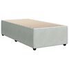 vidaXL Κρεβάτι Boxspring με Στρώμα Ανοιχτό Γκρι 90x190 εκ. Βελούδινο