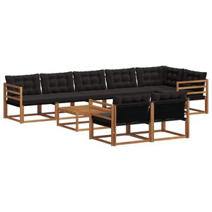 vidaXL &Sigma;&epsilon;&iota;&rho;ά &Kappa;&alpha;&nu;&alpha;&pi;έ &Epsilon;&xi;&omega;&tau;&epsilon;&rho;&iota;&kappa;&omicron;ύ &mu;&epsilon; &mu;&alpha;&xi;&iota;&lambda;ά&rho;&iota; 9 pcs &Phi;&upsilon;&sigma;&iota;&kappa;ό &kappa;&alpha;&iota; &Mu;&alpha;ύ&rho;&omicron;