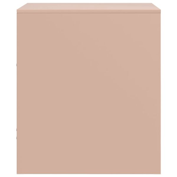 vidaXL Κομοδίνο Ροζ 34,5 x 39 x 44 εκ. από Χάλυβα