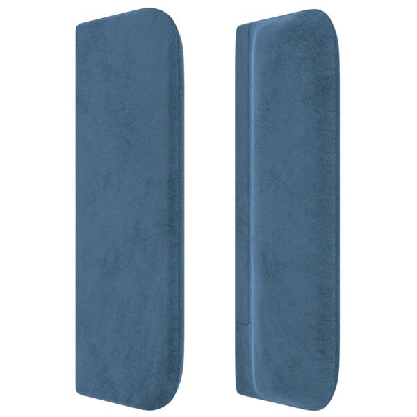 vidaXL Κεφαλάρι με Πτερύγια Σκούρο Μπλε 83x16x78/88 εκ. Βελούδινο