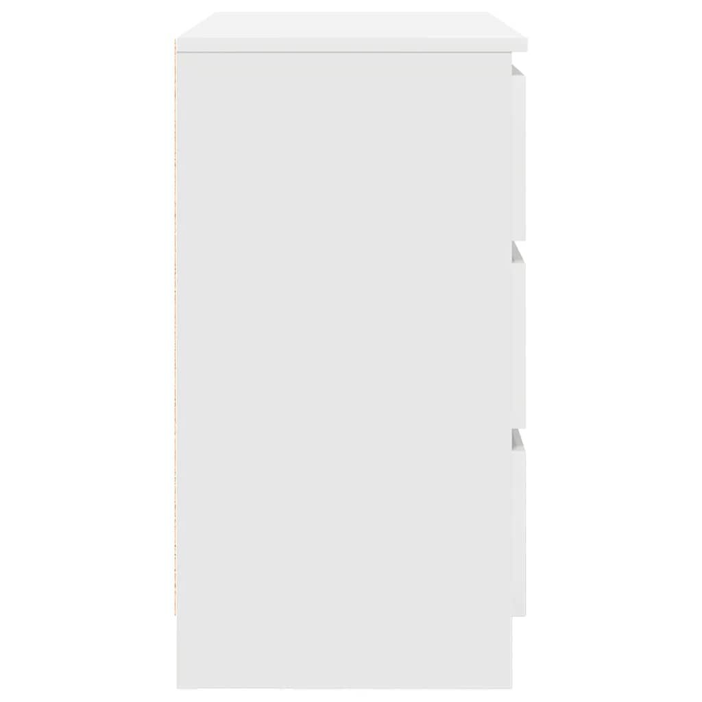 vidaXL Συρταριέρα με Συρτάρια Λευκή 71x35x65 εκ. από Επεξ. Ξύλο