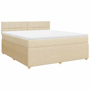 vidaXL &Kappa;&rho;&epsilon;&beta;ά&tau;&iota; Boxspring &mu;&epsilon; &Sigma;&tau;&rho;ώ&mu;&alpha; &Kappa;&rho;&epsilon;&mu; 180x200 &epsilon;&kappa;. &Upsilon;&phi;&alpha;&sigma;&mu;ά&tau;&iota;&nu;&omicron;