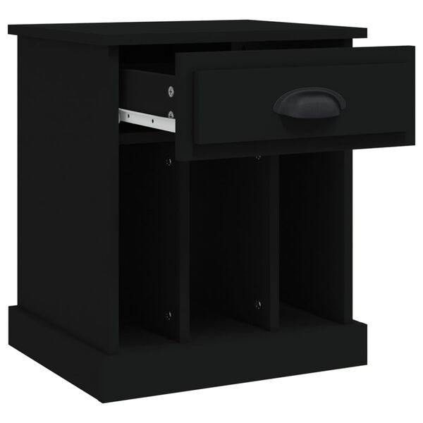 vidaXL Κομοδίνο Μαύρο 43x36x50 εκ.