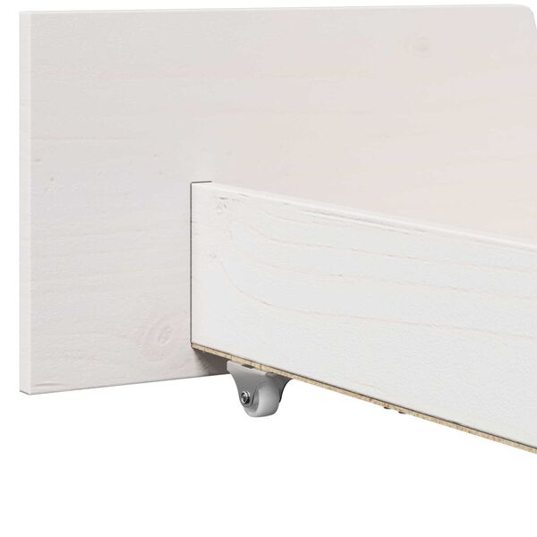 vidaXL Σκελετός Κρεβατιού Λευκό 75 x 190 cm Συμπαγές ξύλο πεύκου
