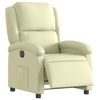 vidaXL Πολυθρόνα Ανακλινόμενη Ηλεκτρική Κρεμ από Γνήσιο Δέρμα