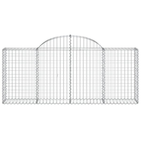 vidaXL Συρματοκιβώτια Τοξωτά 14 τεμ. 200x30x80/100 εκ. Γαλβαν. Ατσάλι