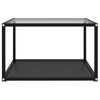 322891 vidaXL Coffee Table Transparent and Black 60x60x35 cm Tempered Glass