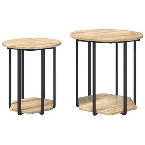 vidaXL &Sigma;&epsilon;&tau; &beta;&omicron;&eta;&theta;&eta;&tau;&iota;&kappa;ά &tau;&rho;&alpha;&pi;&epsilon;&zeta;ά&kappa;&iota;&alpha; 2 &tau;&mu;&chi;. &Kappa;&alpha;&phi;έ 50 x 50 x 50,5 cm