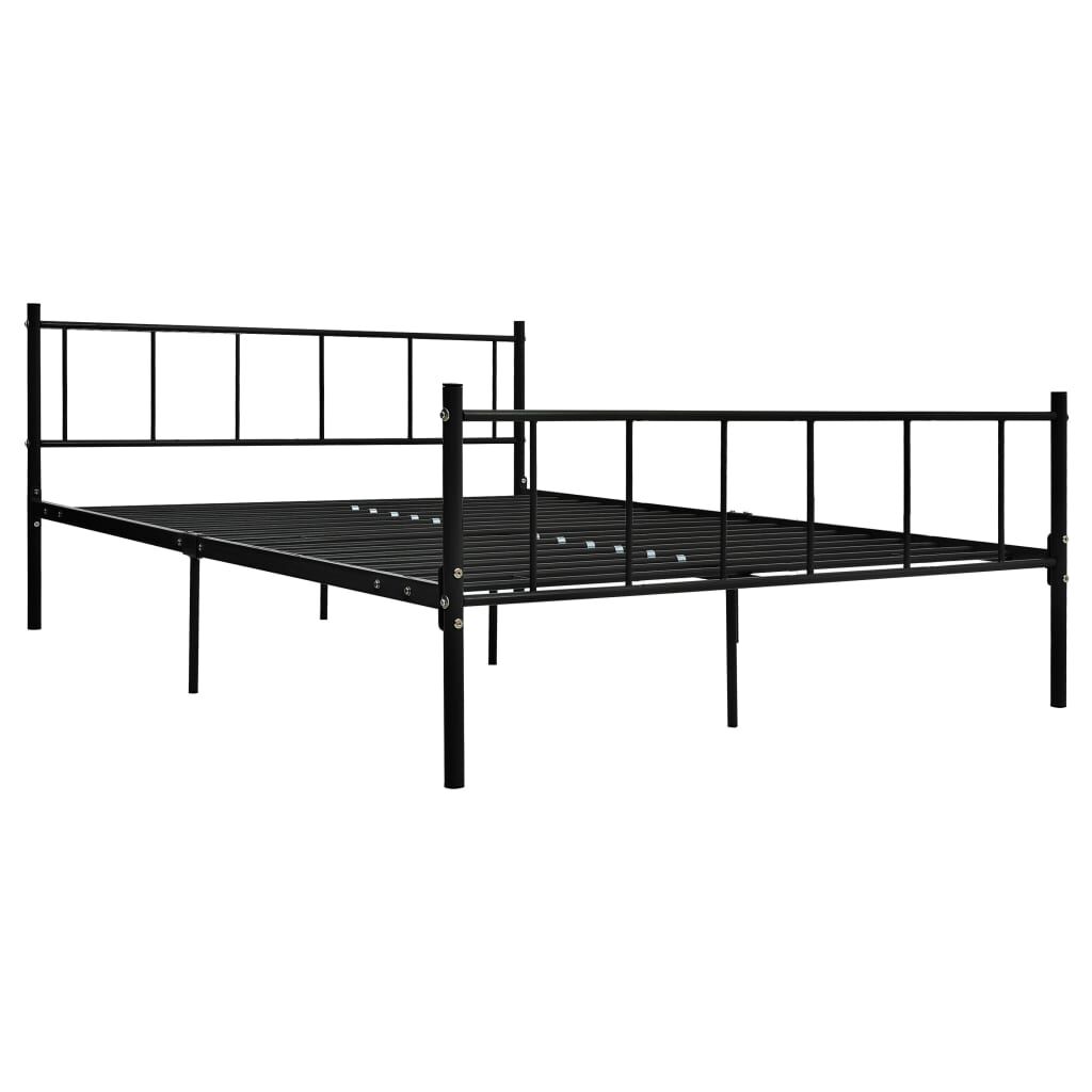 vidaXL Πλαίσιο Κρεβατιού Μαύρο 180 x 200 εκ. Μεταλλικό