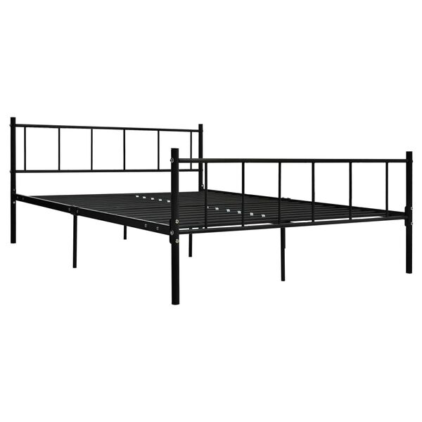 vidaXL Πλαίσιο Κρεβατιού Μαύρο 180 x 200 εκ. Μεταλλικό