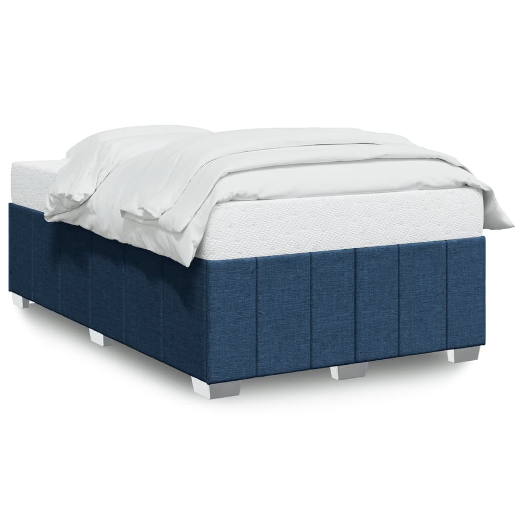 vidaXL Πλαίσιο κρεβατιού χωρίς στρώμα μπλε 120x200cm ύφασμα
