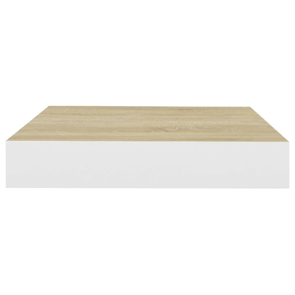 vidaXL Ράφι Τοίχου Δρυς και Άσπρο 23 x 23,5 x 3,8 εκ. από MDF