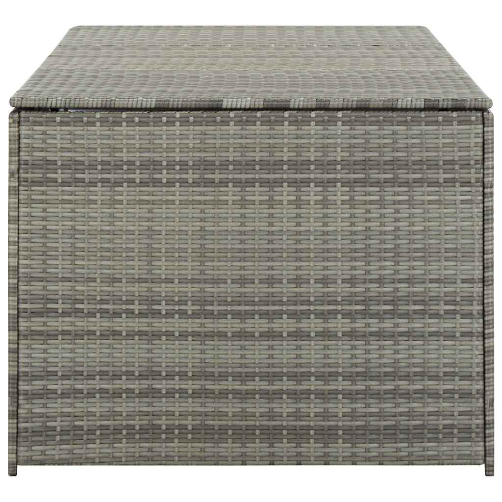 vidaXL Κουτί Αποθήκευσης Κήπου Γκρι 180x90x70 εκ. από Συνθετικό Ρατάν