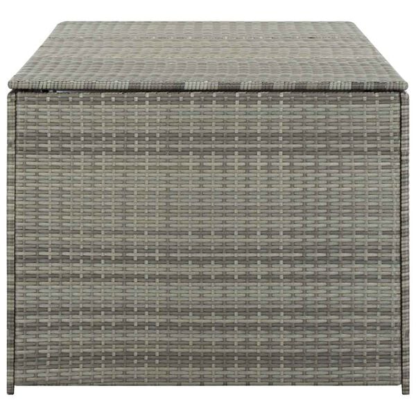 vidaXL Κουτί Αποθήκευσης Κήπου Γκρι 180x90x70 εκ. από Συνθετικό Ρατάν