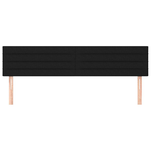 vidaXL Κεφαλάρια Κρεβατιού 2 τεμ. Μαύρο 100x5x78/88 εκ. Υφασμάτινο