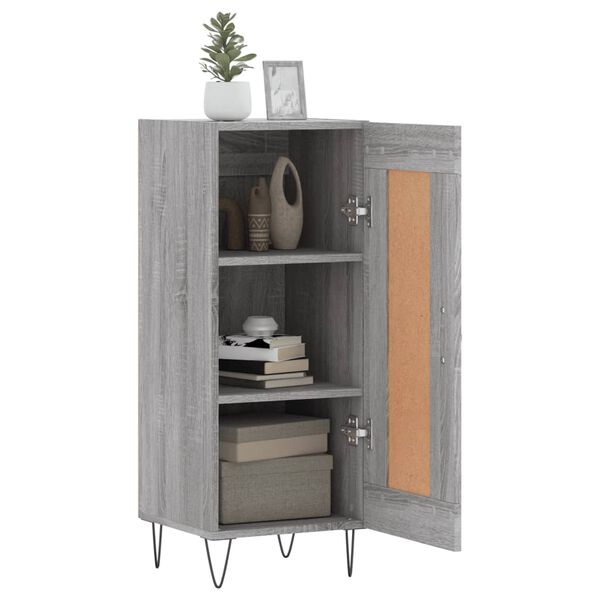 vidaXL Ντουλάπι Γκρι Sonoma 34,5x34x90 εκ. από Επεξεργασμένο Ξύλο