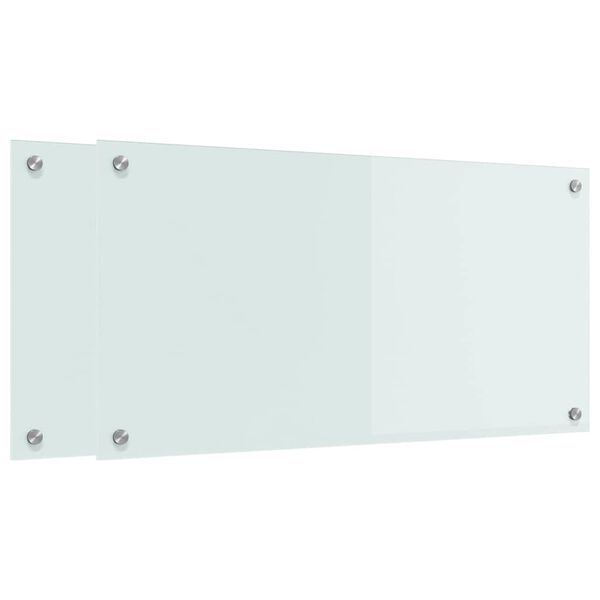 vidaXL Πίσω Πάνελ Κουζίνας Λευκό 80 x 40 cm σκληρυμένο γυαλί