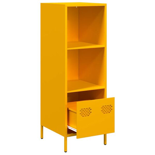 vidaXL Ντουλάπι Μουσταρδί 35x39x103,5 εκ. από Ατσάλι