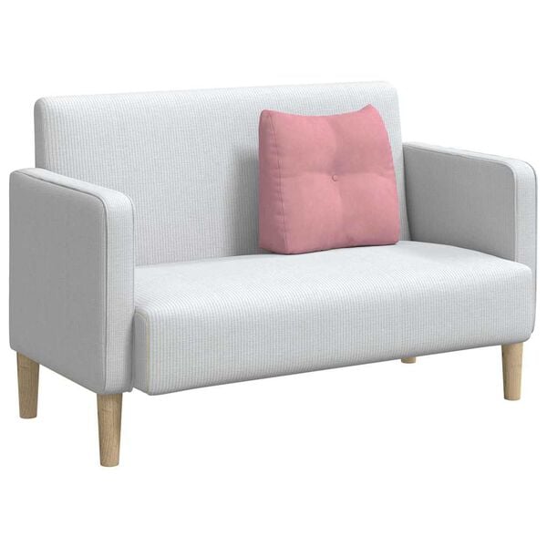 vidaXL Μαξιλάρι Πλάτης Ροζ 45 x 24 x 50 εκ Βελούδο