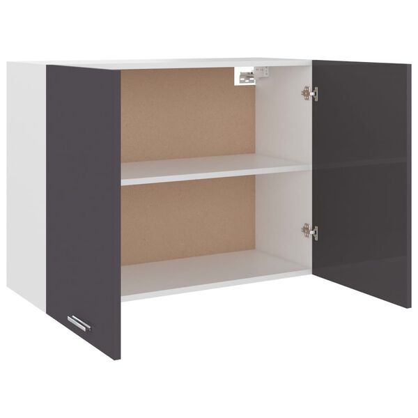 vidaXL Ντουλάπι Κρεμαστό Lyon Γυαλιστερό Γκρι 80x31x60εκ. από