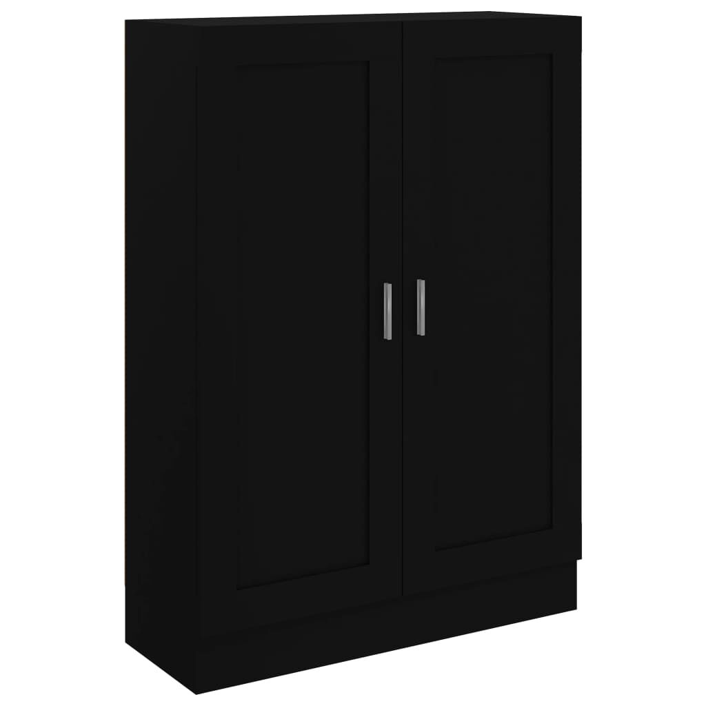 vidaXL Βιβλιοθήκη Μαύρη 82,5 x 30,5 x 115 εκ. Επεξ. Ξύλο