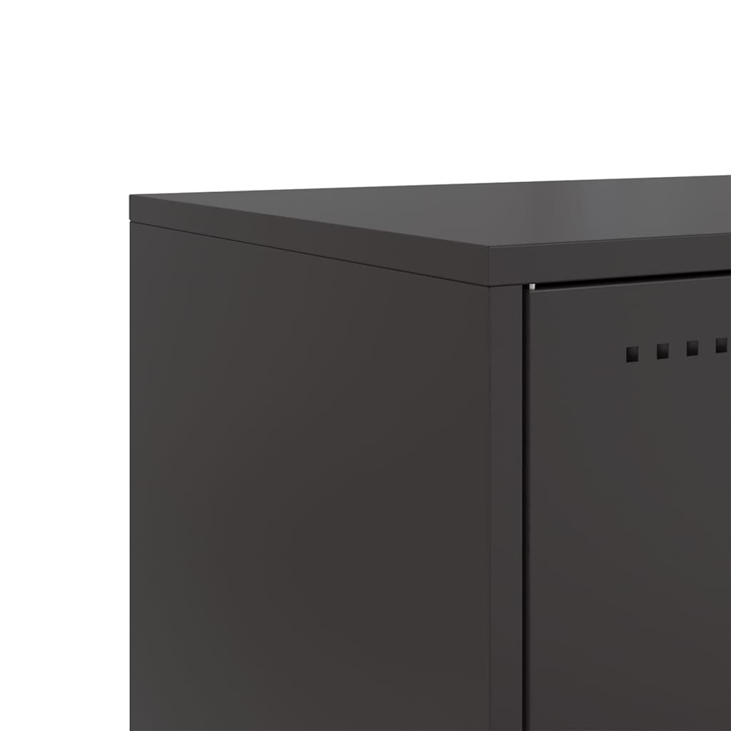 vidaXL Έπιπλο Τηλεόρασης Μαύρο 68,5x39x60,5 εκ. Ατσάλινο