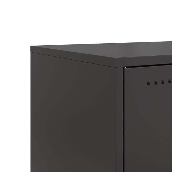 vidaXL Έπιπλο Τηλεόρασης Μαύρο 68,5x39x60,5 εκ. Ατσάλινο
