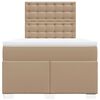 vidaXL Κρεβάτι Boxspring με Στρώμα Καπουτσίνο 120x200εκ.από Συνθ.Δέρμα