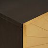 vidaXL Κομοδίνο Μαύρο και Χρυσό 50 x 33 x 60 εκ Μασίφ ξύλο μάνγκο