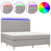 vidaXL &Kappa;&rho;&epsilon;&beta;ά&tau;&iota; Boxspring &mu;&epsilon; &Sigma;&tau;&rho;ώ&mu;&alpha; & LED &Alpha;&nu;.&Gamma;&kappa;&rho;&iota; 160x200&epsilon;&kappa;. &Upsilon;&phi;&alpha;&sigma;&mu;ά&tau;&iota;&nu;&omicron;