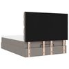 vidaXL Οθωμανικό κρεβάτι με στρώμα & LEDs Taupe 140x200 cm Ύφασμα