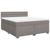 vidaXL &Kappa;&rho;&epsilon;&beta;ά&tau;&iota; Boxspring &mu;&epsilon; &Sigma;&tau;&rho;ώ&mu;&alpha; Taupe 180x200 &epsilon;&kappa;. &Upsilon;&phi;&alpha;&sigma;&mu;ά&tau;&iota;&nu;&omicron;