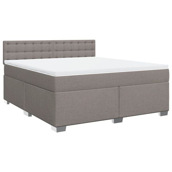vidaXL &Kappa;&rho;&epsilon;&beta;ά&tau;&iota; Boxspring &mu;&epsilon; &Sigma;&tau;&rho;ώ&mu;&alpha; Taupe 180x200 &epsilon;&kappa;. &Upsilon;&phi;&alpha;&sigma;&mu;ά&tau;&iota;&nu;&omicron;