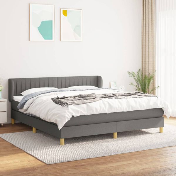 vidaXL &Kappa;&rho;&epsilon;&beta;ά&tau;&iota; Boxspring &mu;&epsilon; &Sigma;&tau;&rho;ώ&mu;&alpha; &Sigma;&kappa;&omicron;ύ&rho;&omicron; &Gamma;&kappa;&rho;&iota; 160x200 &epsilon;&kappa; &Upsilon;&phi;&alpha;&sigma;&mu;ά&tau;&iota;&nu;&omicron;