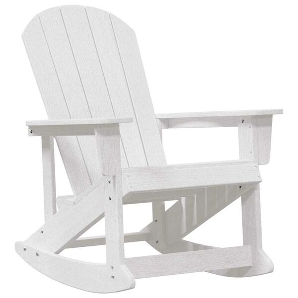 vidaXL Καρέκλες Ροκάντας Adirondack 2 pcs Λευκό HDPE