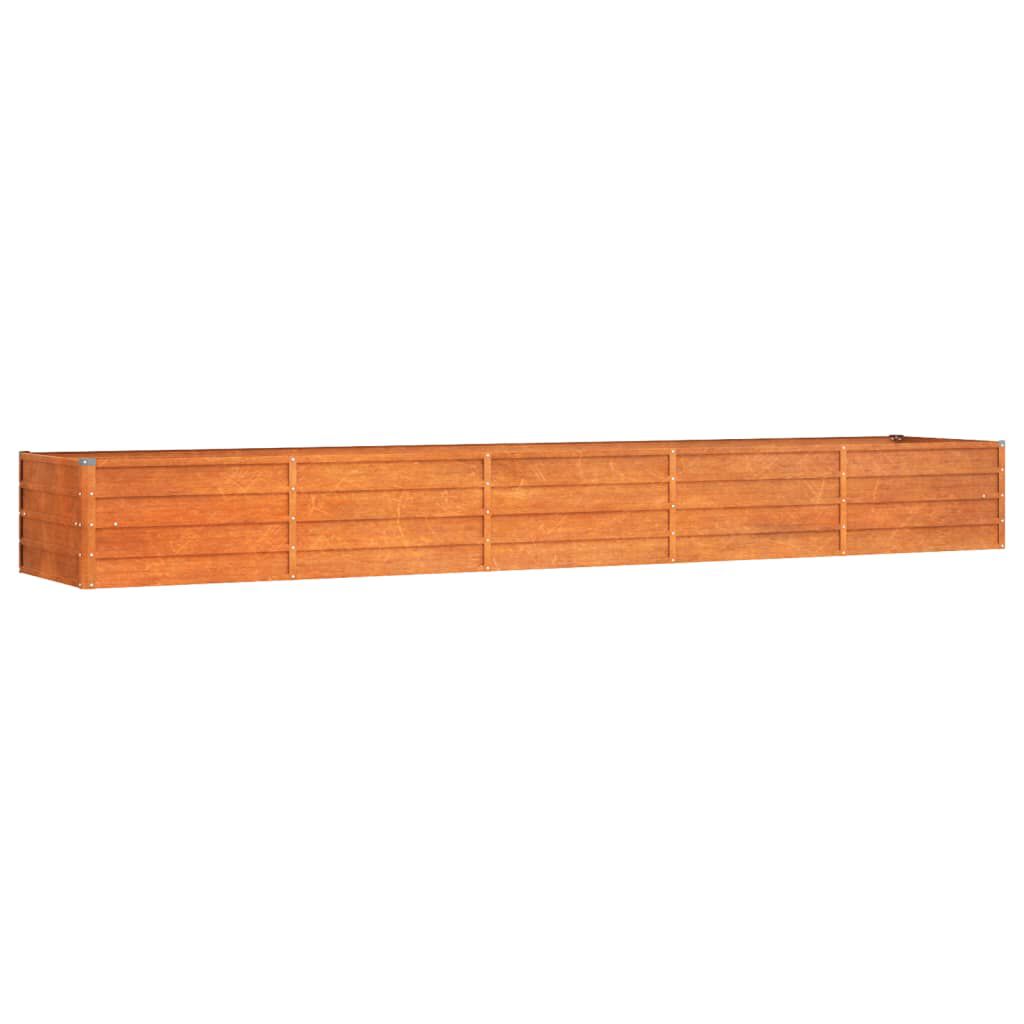 vidaXL Ζαρντινιέρα Σκουριασμένο 400x80x45 εκ. Ατσάλι Σκληρυθέν Αέρα