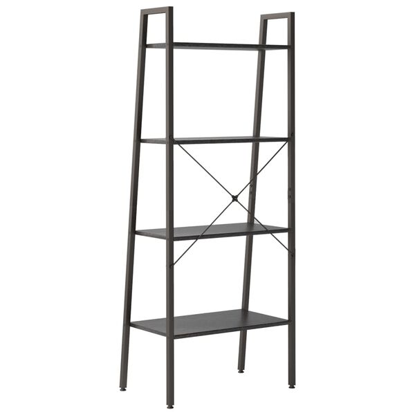 vidaXL Ραφιέρα Όρθια 4 Επιπέδων Μαύρη 56 x 35 x 140 εκ.