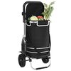 vidaXL Καρότσι Αγορών Μαύρο 36.5 x 46.5 x 100.5 εκ Ύφασμα Oxford