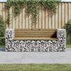 vidaXL Παγκάκι Κήπου Συρματοκιβώτιο 184x71x65,5 εκ. Εμποτ. Ξύλο Πεύκου