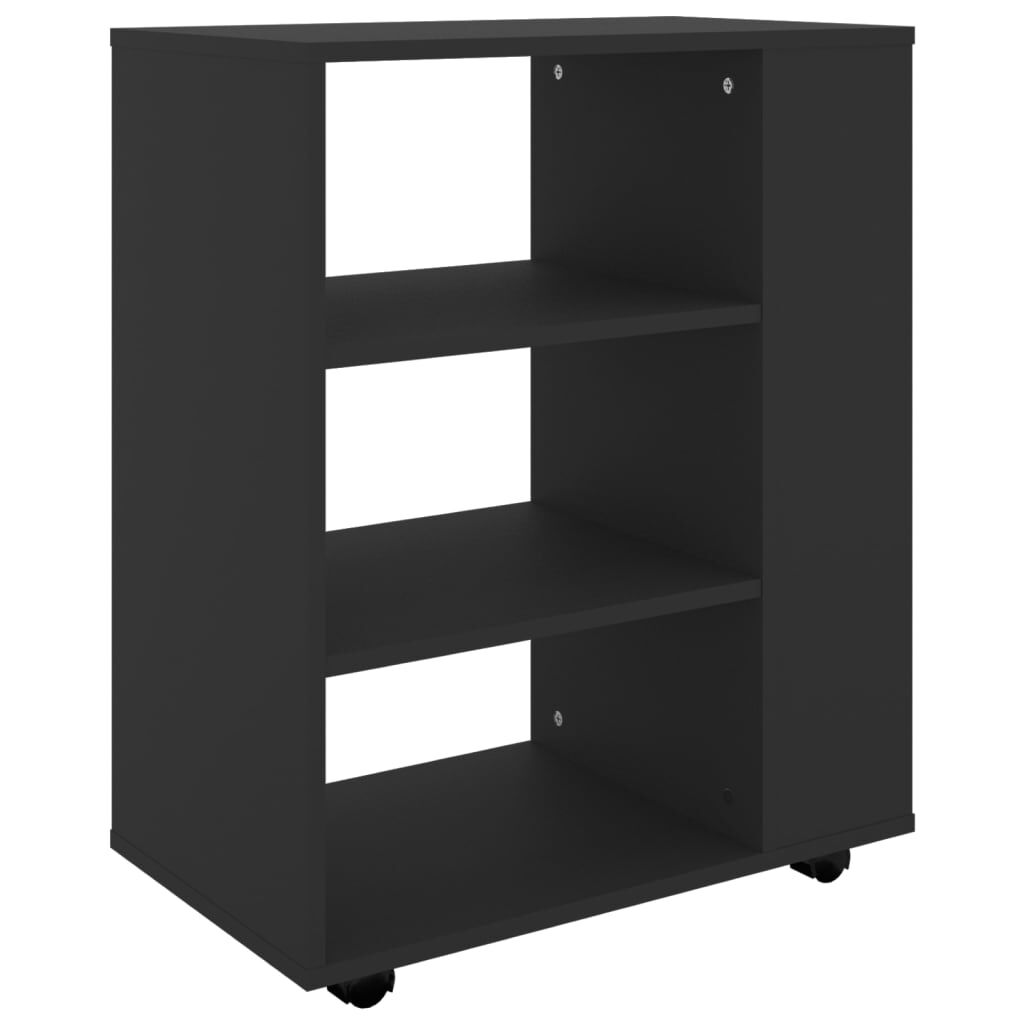 vidaXL Ντουλάπι Τροχήλατο Μαύρο 60 x 35 x 75 εκ. από Επεξ. Ξύλο