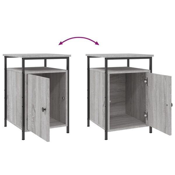 vidaXL Κομοδίνα 2 τεμ. Γκρι Sonoma 40x42x60εκ. από Επεξεργασμένο Ξύλο