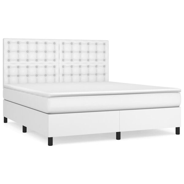 vidaXL &Kappa;&rho;&epsilon;&beta;ά&tau;&iota; Boxspring &mu;&epsilon; &Sigma;&tau;&rho;ώ&mu;&alpha; &Lambda;&epsilon;&upsilon;&kappa;ό 180x200 &epsilon;&kappa;. &Sigma;&upsilon;&nu;&theta;&epsilon;&tau;&iota;&kappa;ό &Delta;έ&rho;&mu;&alpha;